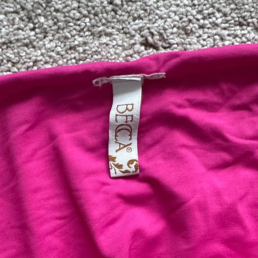 BECCA Fuchsia Ruffled Bikini Set - Picture 3 of 3